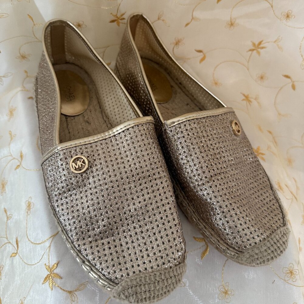 Michael Kors Gold Espadrilles